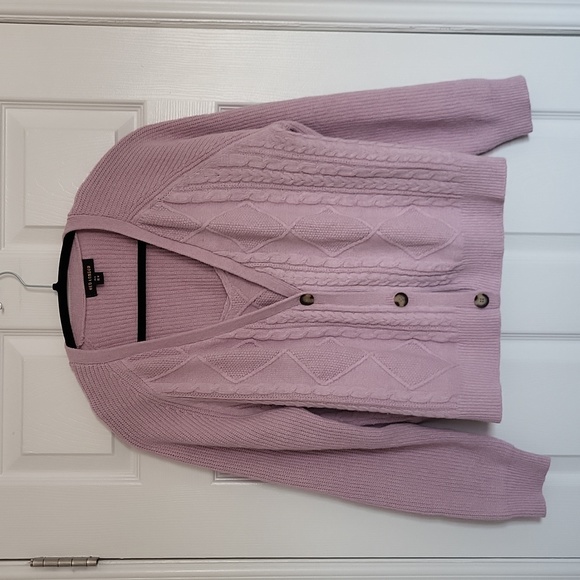 Pink Cable Knit Sweater and Crop Tank Top - Picture 1 of 4